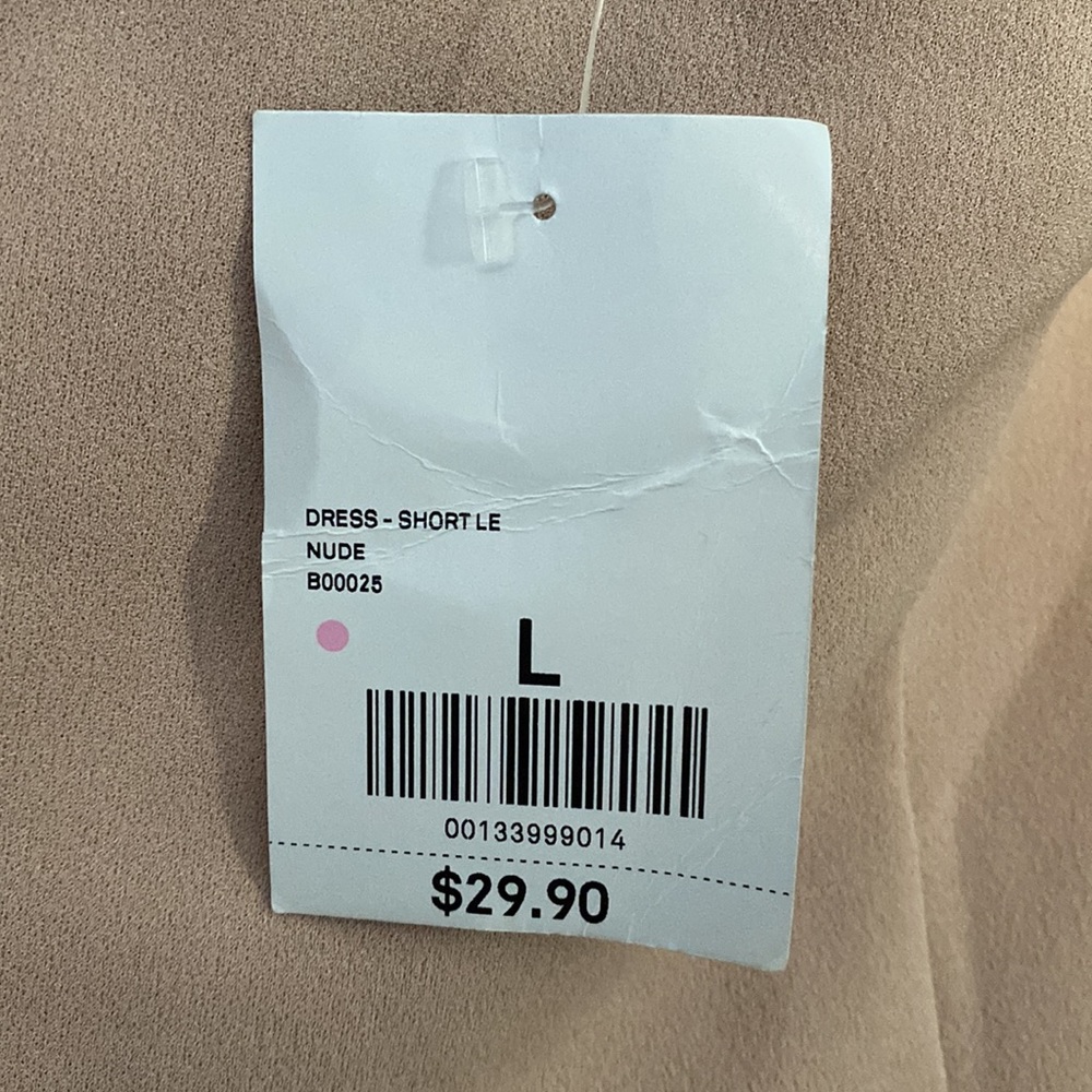 NWT Forever 21 Nude Dress with Lace details Size L - Picture 3 of 7